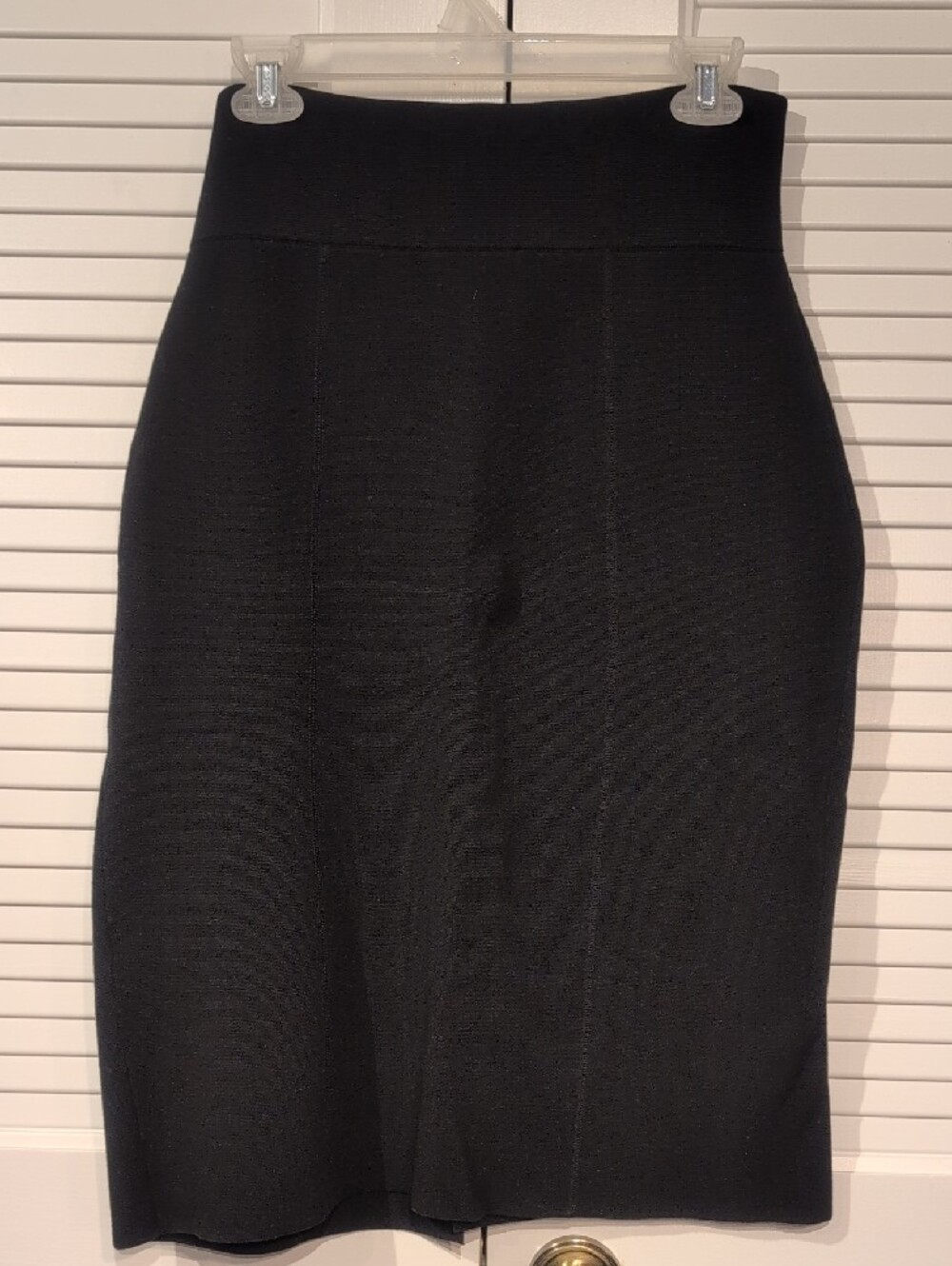 White House Black Market Black High-Waist Pencil Skirt Size L - Picture 3 of 6